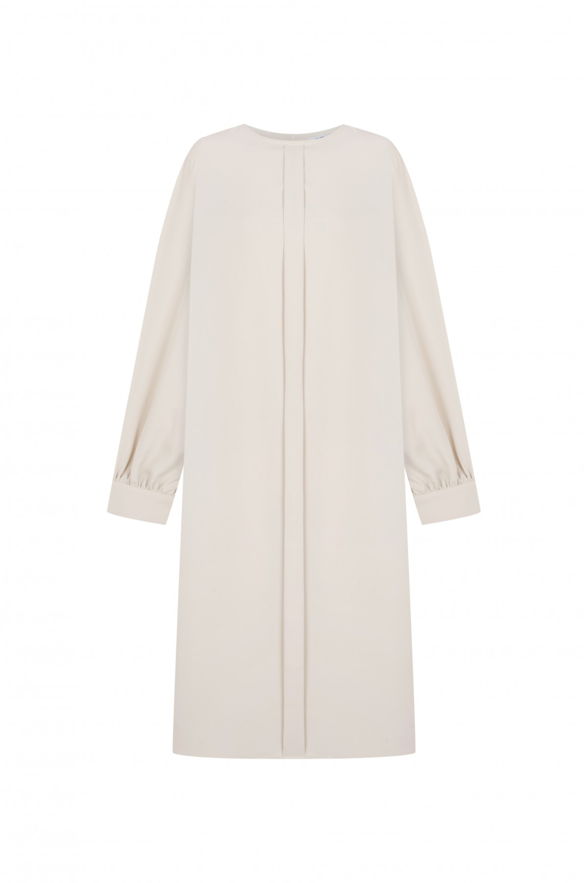 FATTUM Light Tunic with Balloon Sleeves and Headline - White