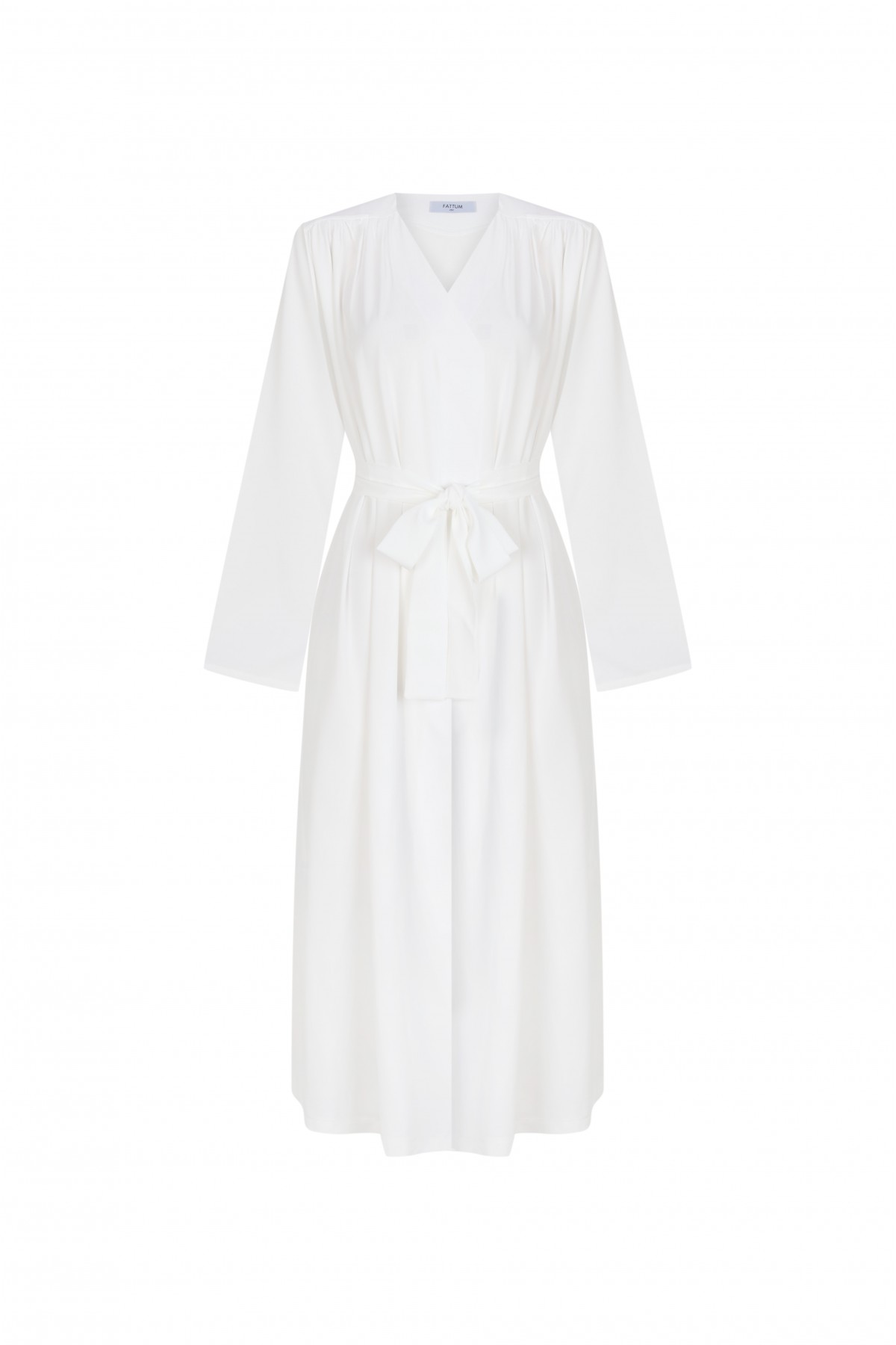 FATTUM Summerhouse Thin Ruffled Detailed Tunic Cover White