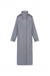 FATTUM Hooded Long Raincoat & Windbreaker Gray