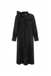 FATTUM Black Tunic with Shawl Collar and Open Cuffs