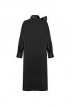 FATTUM Black Tunic with Shawl Collar and Open Cuffs